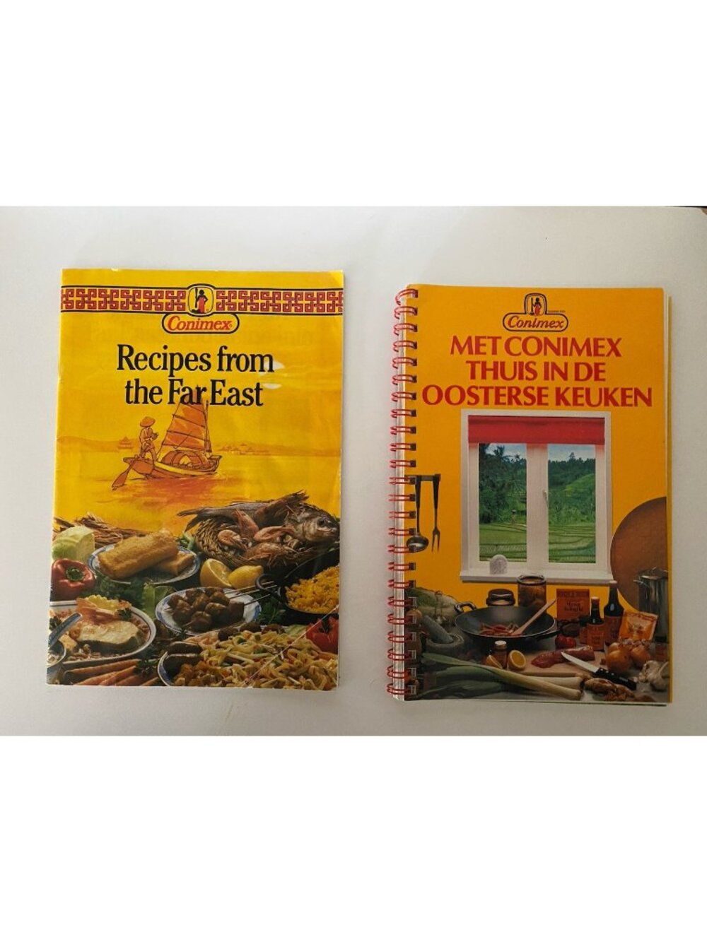Conimex Recipes From The Far East Cookbook English And Dutch Spiral Bound Set